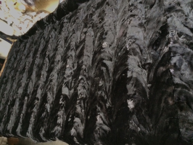 Sheared Mink Paw Plate Dyed Black Best Quality Fur NYC Theodora Fur Corp TFC