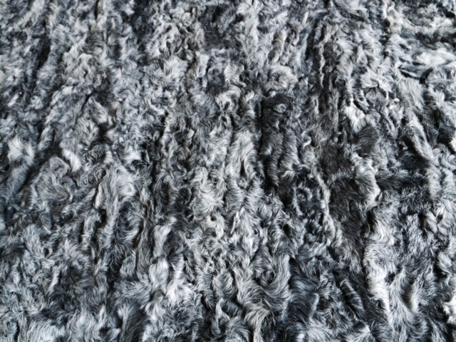 Gray Persian Lamb Plate Real Fur Blanket Throw Best Quality Theodora Fur Corp NY